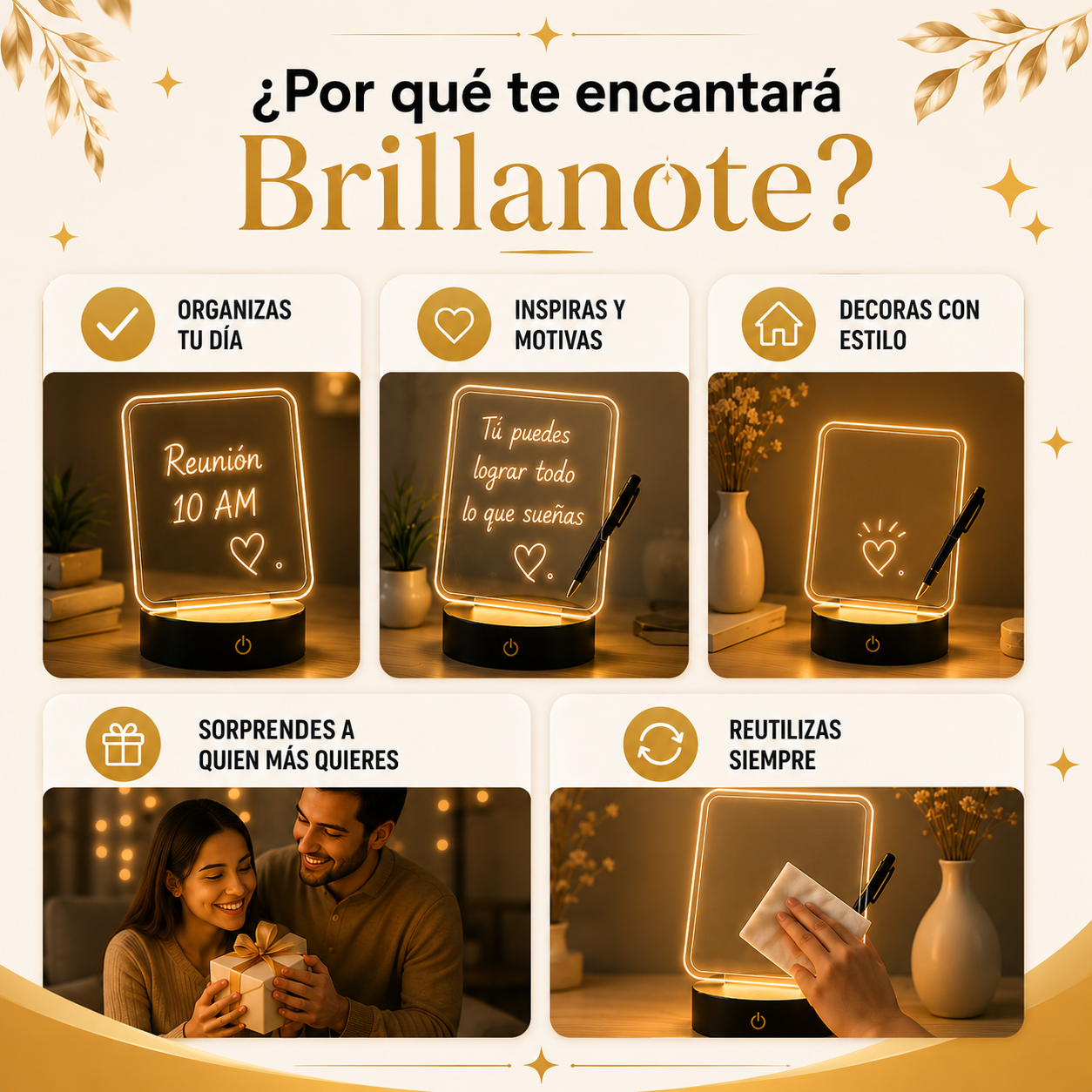 Escribe recuerdos que brillan.